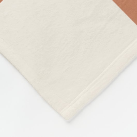 Cozy Terracotta Rust & Cream Buffalo Check Fleece Deken (Hoek)