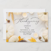 Cozy Thanksgiving Pumpkin Dinner Kaart (Voorkant)