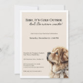 Cozy Tibetan Mastiff Christmas Party Kaart (Voorkant)