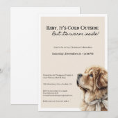 Cozy Tibetan Mastiff Christmas Party Kaart (Voorkant / Achterkant)