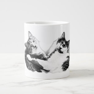 Cozy Two Cats Portret Mok