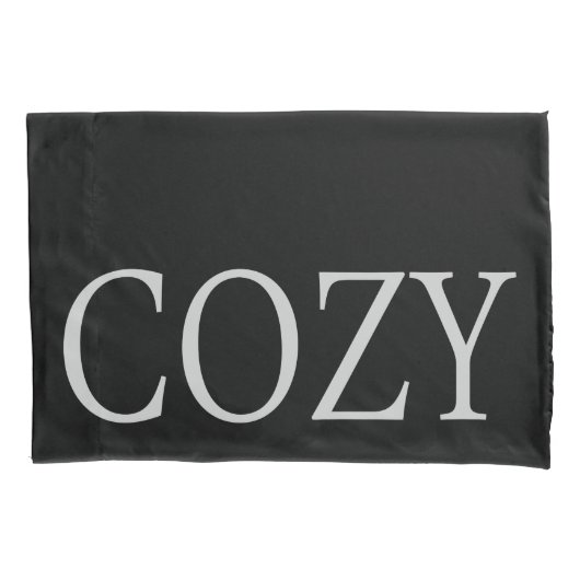 COZY TYPOGRAPHY HOLIDAY STANDARD PILLOW HOESJE KUSSENSLOOP (Voorkant)