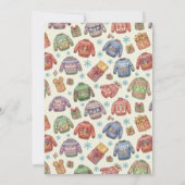 Cozy Ugly Sweater Holiday Party Hand Painted  Kaart (Achterkant)