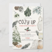 Cozy Up Comfy Holiday Items Christmas Party Kaart (Voorkant)