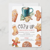 Cozy Up Cookies & Cocoa Christmas Holiday Party Kaart (Voorkant)