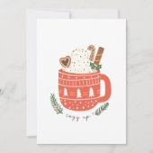 Cozy Up Hot Cocaca Mok kerst Feestdagenkaart (Voorkant)