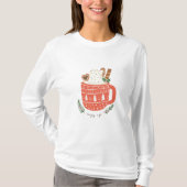 Cozy Up Hot Cocaca Mok kerstfeestdag T-shirt (Voorkant)