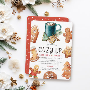Cozy Up Koekjes & Cacao Kerstvakantie Feest Kaart