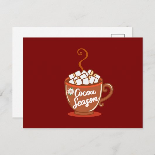 Cozy up with this sweet Cocoa Season design  Feestdagenkaart (Voorkant / Achterkant)