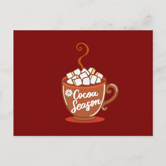 Cozy up with this sweet Cocoa Season design  Feestdagenkaart (Voorkant)