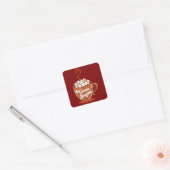 Cozy up with this sweet Cocoa Season design  Vierkante Sticker (Envelop)