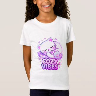 Cozy Vibe Cat Sticker | Cute Sleeping Cat  T-shirt
