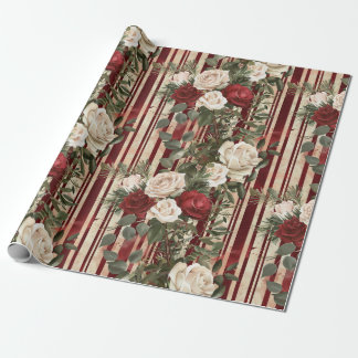 Cozy Vintage Christmas Pattern Cadeaupapier