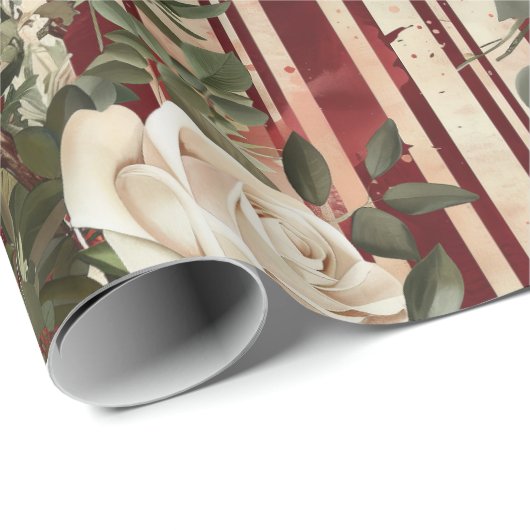 Cozy Vintage Christmas Pattern Cadeaupapier (Rol Hoek)