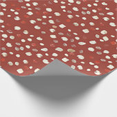 Cozy Vintage Christmas Pattern Cadeaupapier (Hoek)