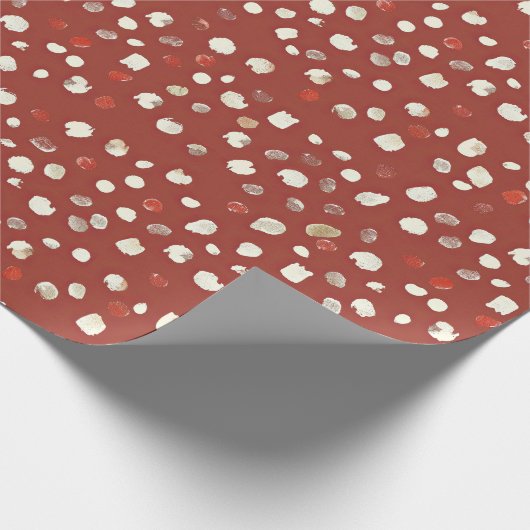 Cozy Vintage Christmas Pattern Cadeaupapier (Hoek)