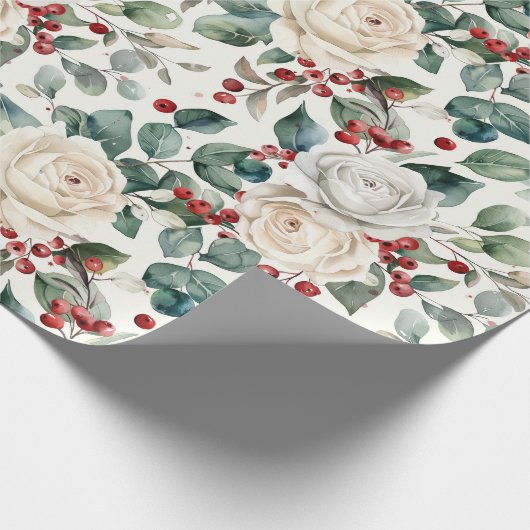 Cozy Vintage Christmas Pattern Cadeaupapier (Hoek)