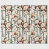Cozy Vintage Christmas Pattern Cadeaupapier (Vlak)