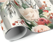 Cozy Vintage Christmas Pattern Cadeaupapier (Rol Hoek)