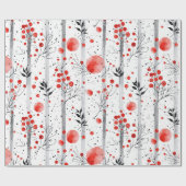 Cozy Vintage Christmas Pattern Cadeaupapier (Vlak)