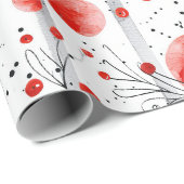 Cozy Vintage Christmas Pattern Cadeaupapier (Rol Hoek)