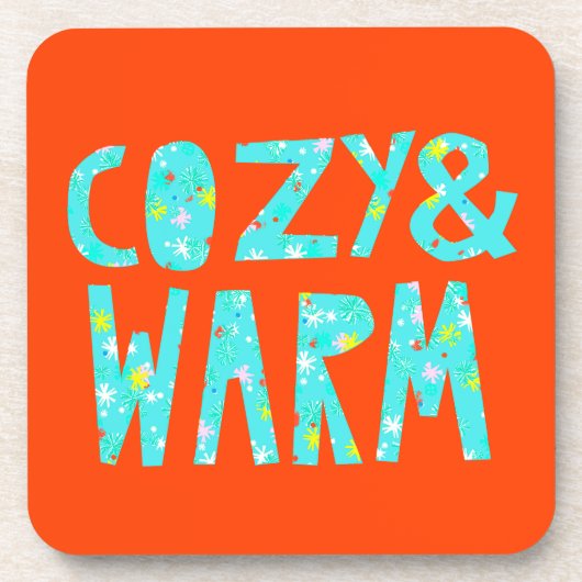 Cozy & Warm Bier Onderzetter (Voorkant)
