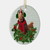 Cozy Warm Chicken Keramisch Ornament (Rechts)
