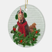 Cozy Warm Chicken Keramisch Ornament (Links)