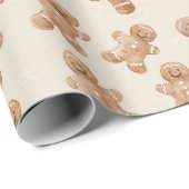 Cozy Warm Christmas Gingerbread Cookies Cadeaupapier (Rol Hoek)