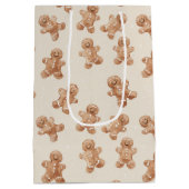 Cozy Warm Christmas Gingerbread Cookies Medium Cadeauzakje (Achterkant)