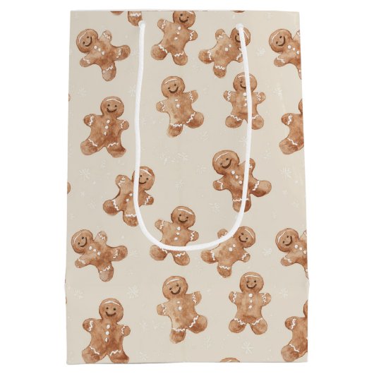 Cozy Warm Christmas Gingerbread Cookies Medium Cadeauzakje (Achterkant)