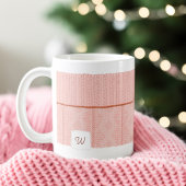 Cozy & Warm Gebreet Roze Sweater Sleeve Monogram Koffiemok