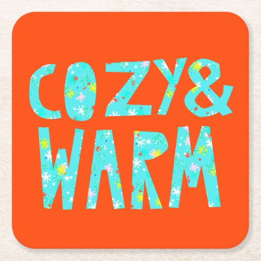 Cozy & Warm Kartonnen Onderzetters (Voorkant)
