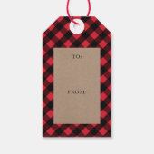 Cozy & Warm | Monogram rode bufferplaat Cadeaulabel (Achterkant)