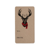 Cozy & Warm | Monogram rode bufferplaat Etiket (Voorkant)