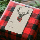 Cozy & Warm | Monogram rode bufferplaat Etiket