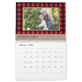 Cozy & Warm | Monogram rode bufferplaat Kalender (Feb 2026)