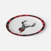 Cozy & Warm | Monogram rode bufferplaat Papieren Bordje (Gekanteld)