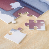 Cozy Watercolor Affenpinscher Christmas Snowy Legpuzzel (Zijkant)