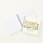 Cozy Watercolor Gardening Tools Rose Botanical Notitieboek (Binnen)