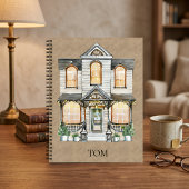Cozy Watercolor Home Design - Notebook House Notitieboek