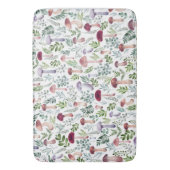 Cozy Waterverf Mushrooms Patroon Badmat (Voorkant Verticaal)