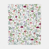 Cozy Waterverf Mushrooms Patroon  Fleece Deken (Voorkant)