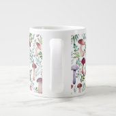 Cozy Waterverf Mushrooms Patroon Grote Koffiekop (Achterkant)