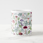 Cozy Waterverf Mushrooms Patroon Grote Koffiekop (Voorkant)