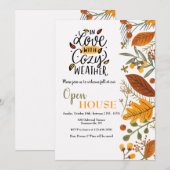 Cozy Weather Open House Uitnodiging (Voorkant / Achterkant)