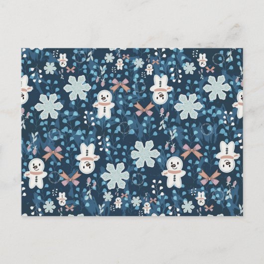 Cozy Whimsical Holiday Throw Pillow Briefkaart (Voorkant)