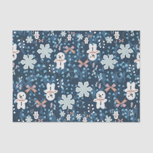 Cozy Whimsical Holiday Throw Pillow Tissuepapier (Voorkant)