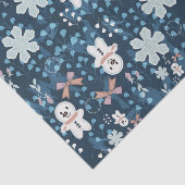 Cozy Whimsical Holiday Throw Pillow Tissuepapier (Detail)