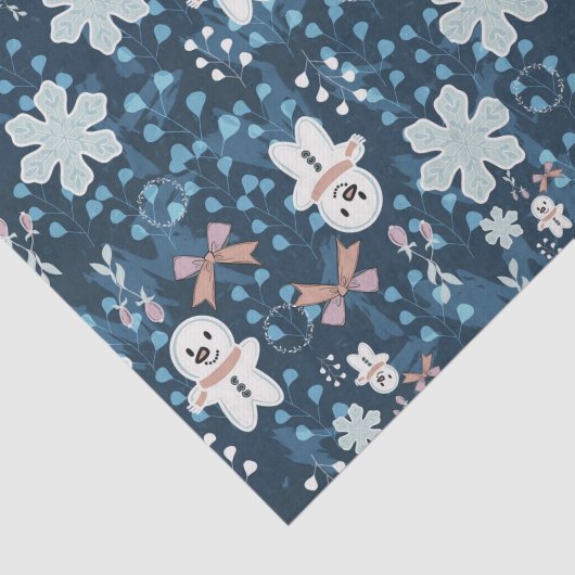 Cozy Whimsical Holiday Throw Pillow Tissuepapier (Detail)